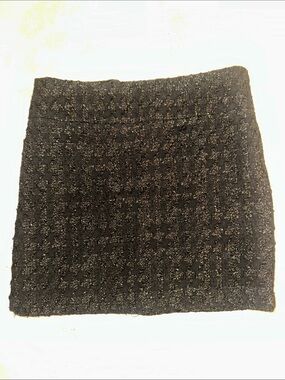 WILLI SMITH Women's Textured Black Glitter Mini Skirt